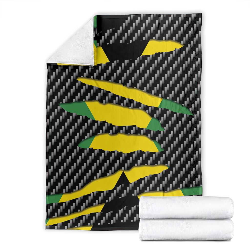 Black Jamaicans Jamaica Beast Blanket Ripped Flag Graphic - African Pride