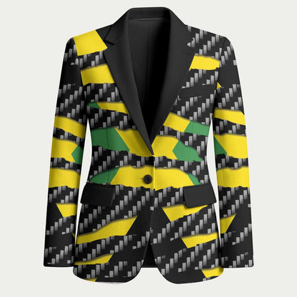 Black Jamaicans Jamaica Beast Blazer Ripped Flag Graphic