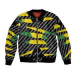 Black Jamaicans Jamaica Beast Bomber Jacket Ripped Flag Graphic - African Pride