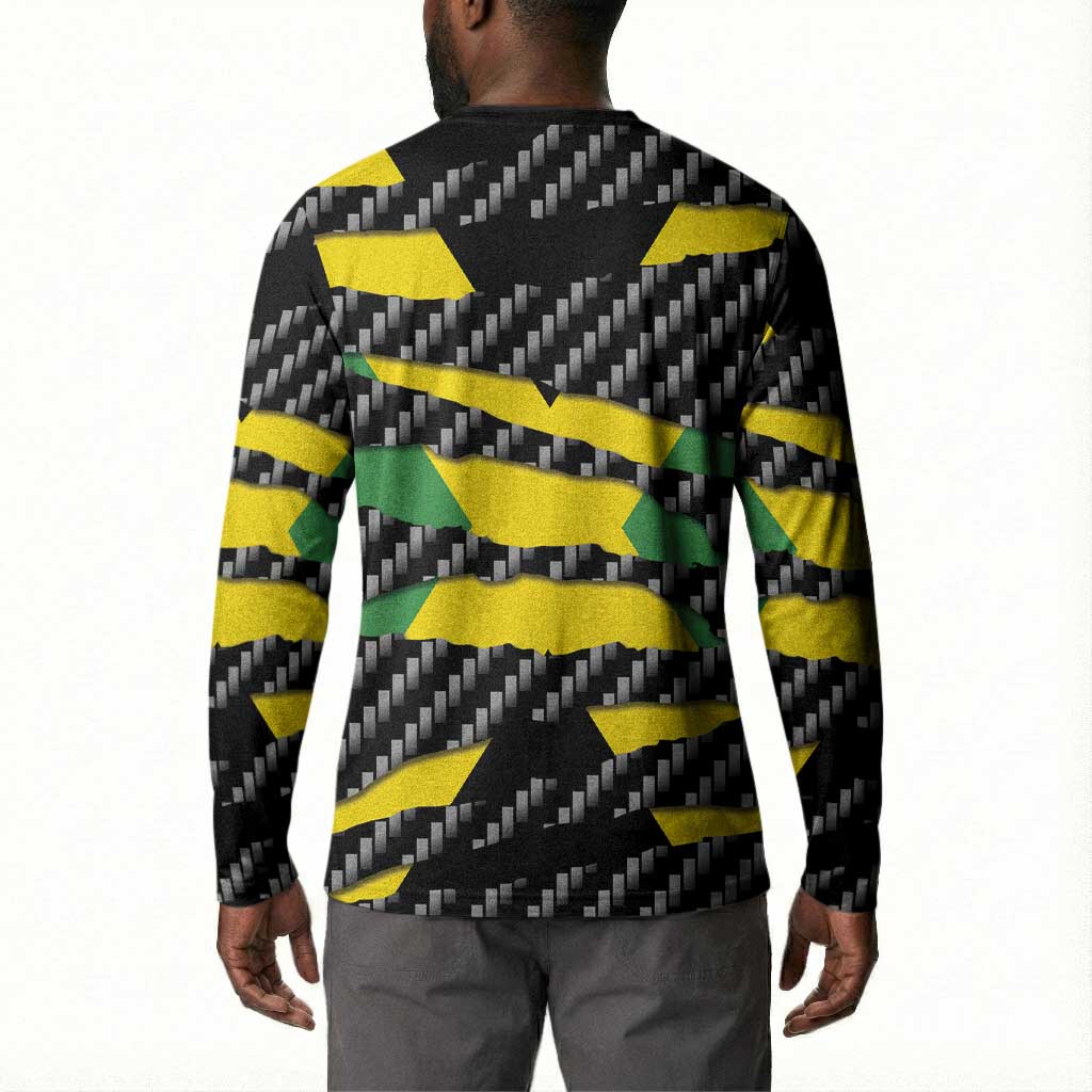 Black Jamaicans Jamaica Beast Button Sweatshirt Ripped Flag Graphic