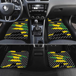 Black Jamaicans Jamaica Beast Car Mats Ripped Flag Graphic - African Pride