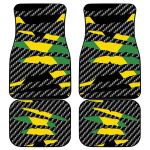 Black Jamaicans Jamaica Beast Car Mats Ripped Flag Graphic - African Pride