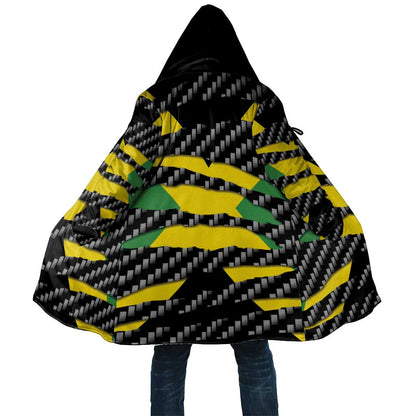 Black Jamaicans Jamaica Beast Cloak Ripped Flag Graphic