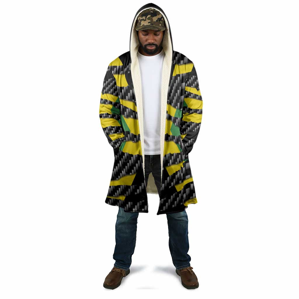 Black Jamaicans Jamaica Beast Cloak Ripped Flag Graphic