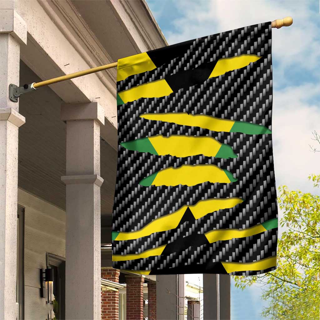 Black Jamaicans Jamaica Beast Garden Flag Ripped Flag Graphic - African Pride