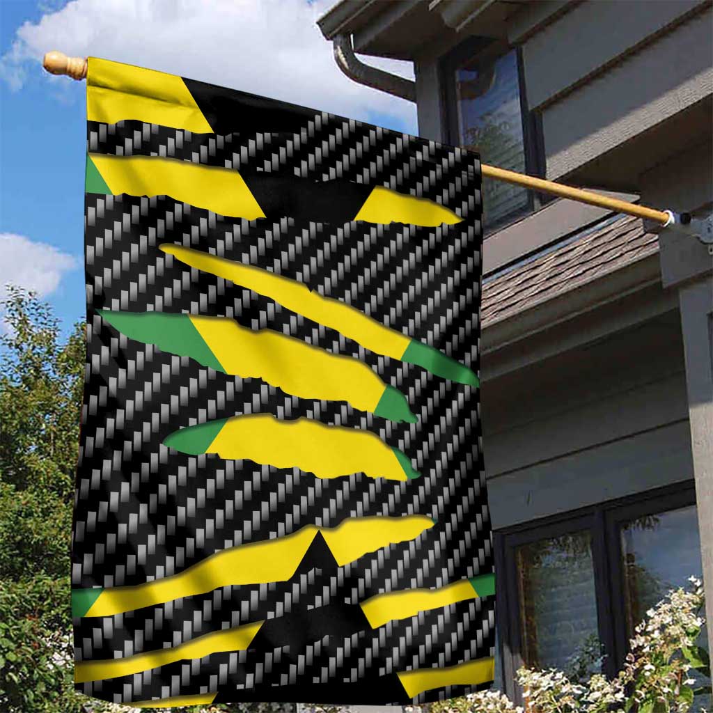 Black Jamaicans Jamaica Beast Garden Flag Ripped Flag Graphic - African Pride