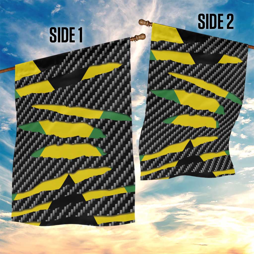 Black Jamaicans Jamaica Beast Garden Flag Ripped Flag Graphic - African Pride