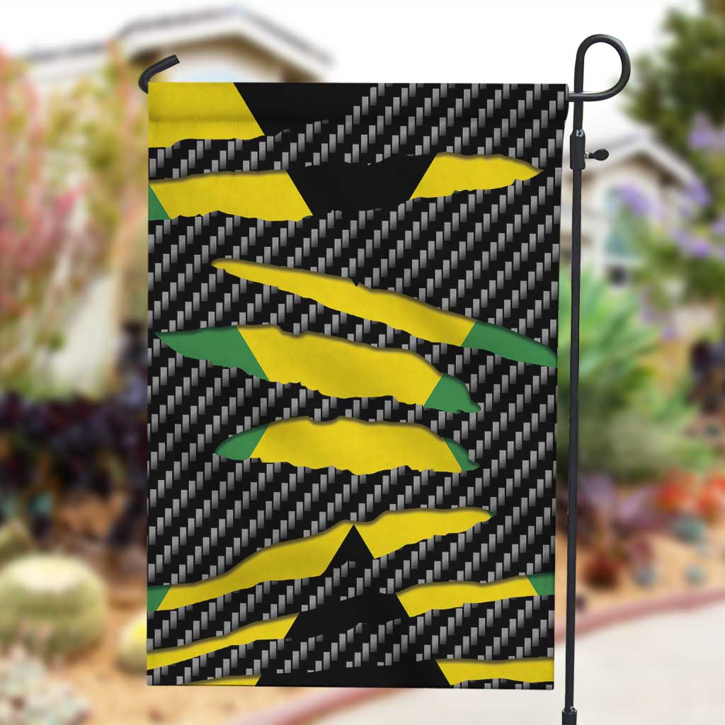 Black Jamaicans Jamaica Beast Garden Flag Ripped Flag Graphic - African Pride