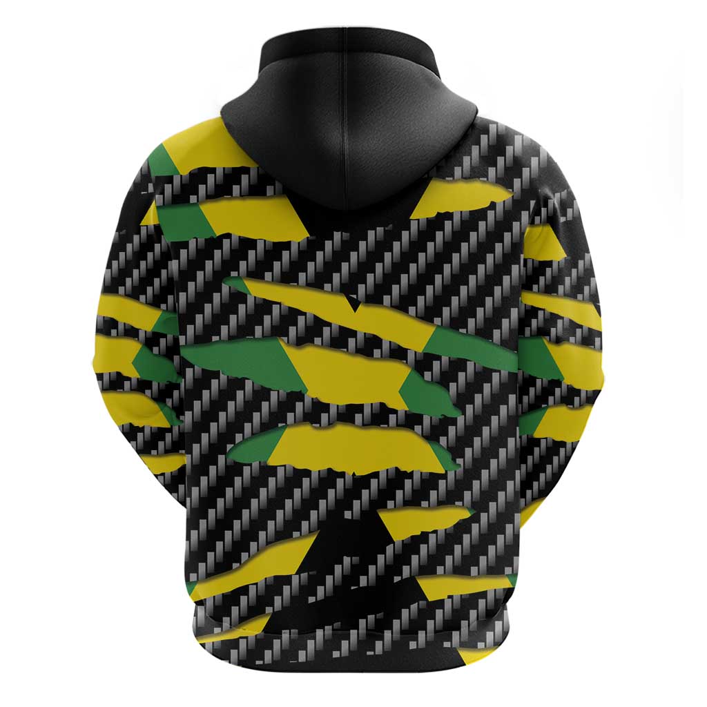Black Jamaicans Jamaica Beast Hoodie Ripped Flag Graphic - African Pride