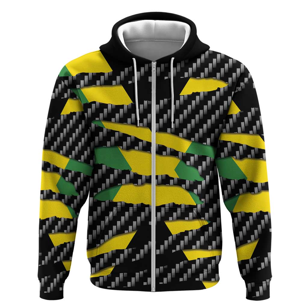 Black Jamaicans Jamaica Beast Hoodie Ripped Flag Graphic - African Pride