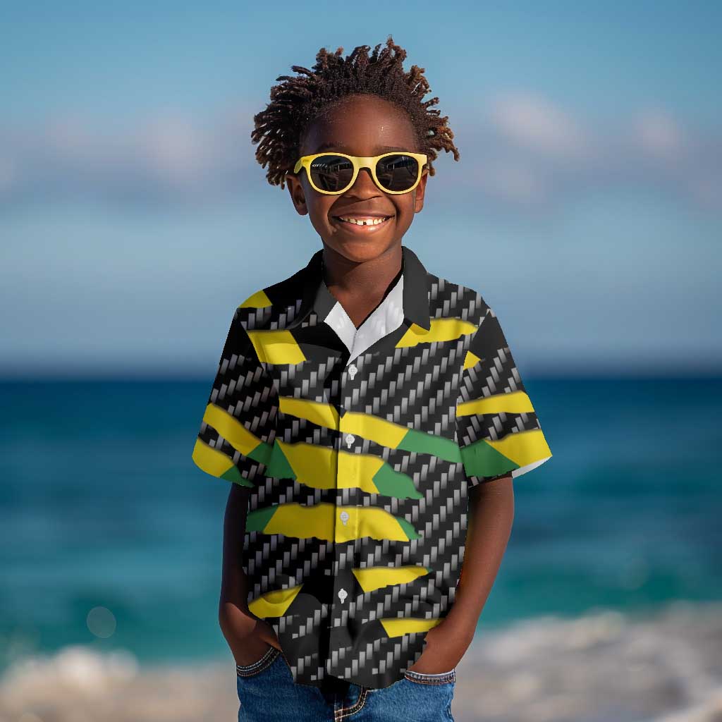 Black Jamaicans Jamaica Beast Kid Hawaiian Shirt Ripped Flag Graphic LT19