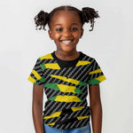Black Jamaicans Jamaica Beast Kid T shirt Ripped Flag Graphic LT19