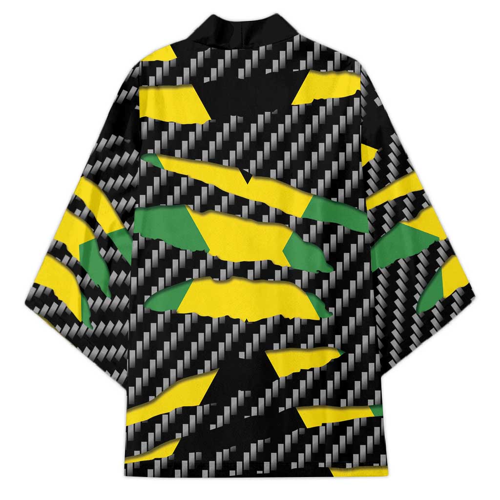 Black Jamaicans Jamaica Beast Kimono Ripped Flag Graphic
