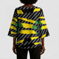 Black Jamaicans Jamaica Beast Kimono Sleeve Blouse Ripped Flag Graphic
