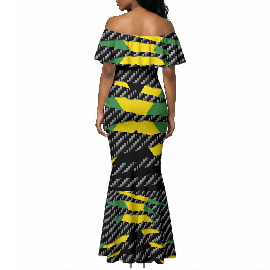 Black Jamaicans Jamaica Beast Mermaid Dress Ripped Flag Graphic LT19