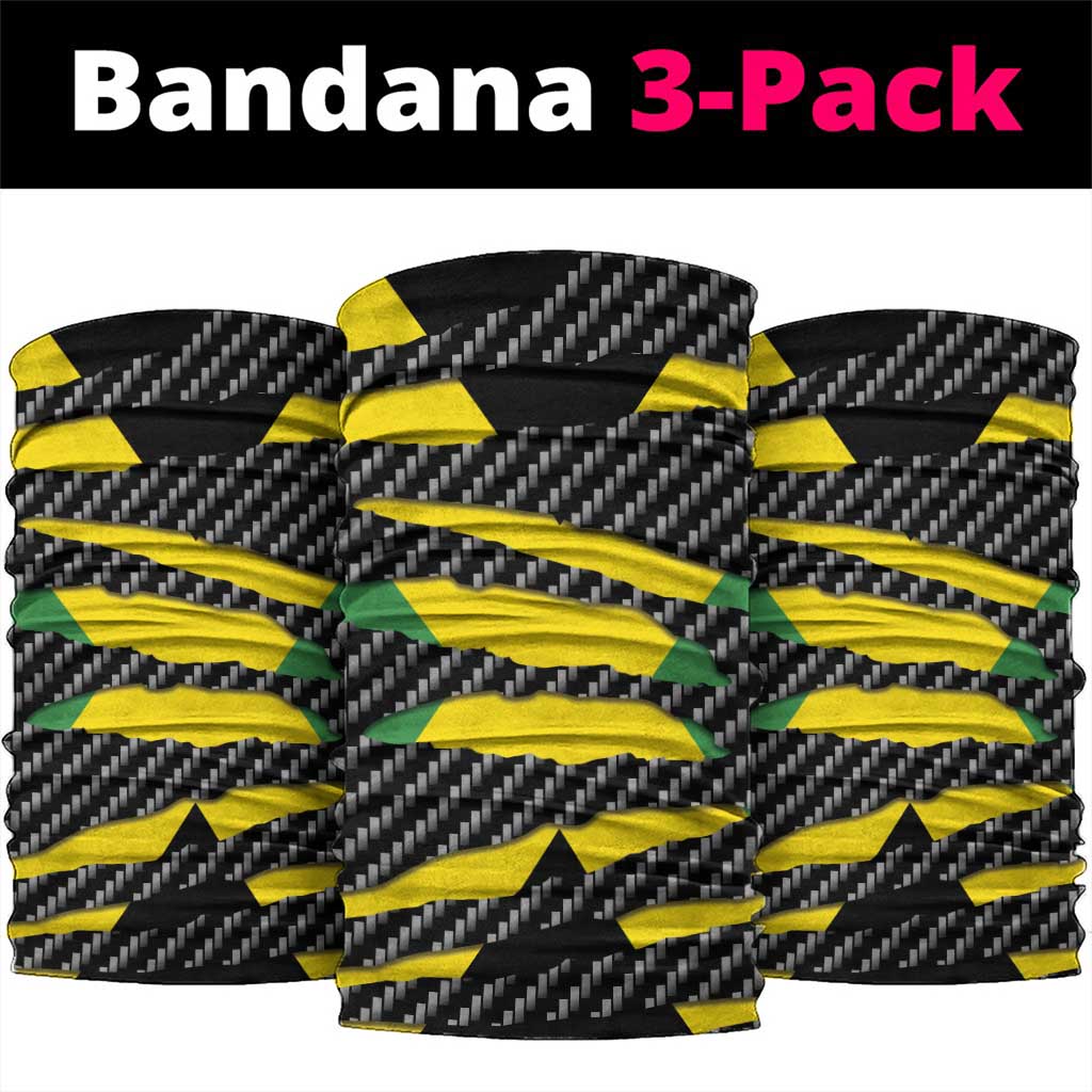 Black Jamaicans Jamaica Beast Neck Gaiter Ripped Flag Graphic - African Pride