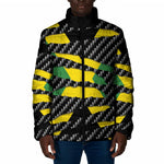 Black Jamaicans Jamaica Beast Padded Jacket Ripped Flag Graphic