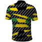 Black Jamaicans Jamaica Beast Polo Shirt Ripped Flag Graphic LT19
