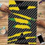 Black Jamaicans Jamaica Beast Puzzle Ripped Flag Graphic