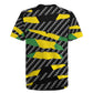 Black Jamaicans Jamaica Beast Rugby Jersey Ripped Flag Graphic LT19