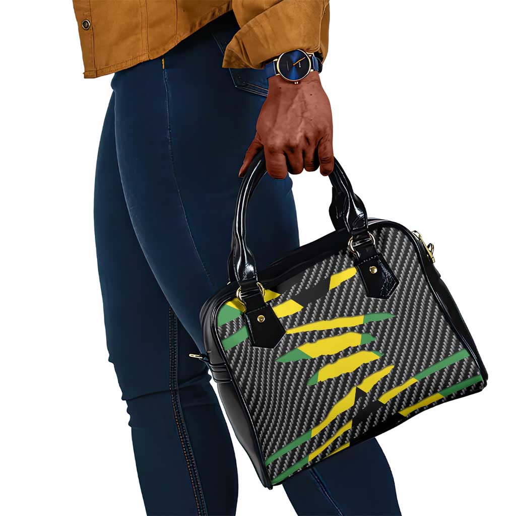 Black Jamaicans Jamaica Beast Shoulder Handbag Ripped Flag Graphic - African Pride