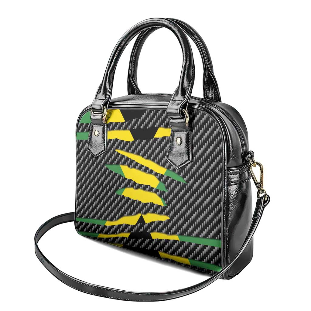Black Jamaicans Jamaica Beast Shoulder Handbag Ripped Flag Graphic - African Pride