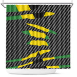 Black Jamaicans Jamaica Beast Shower Curtain Ripped Flag Graphic - African Pride