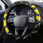 Black Jamaicans Jamaica Beast Steering Wheel Cover Ripped Flag Graphic - African Pride