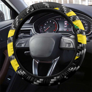 Black Jamaicans Jamaica Beast Steering Wheel Cover Ripped Flag Graphic - African Pride