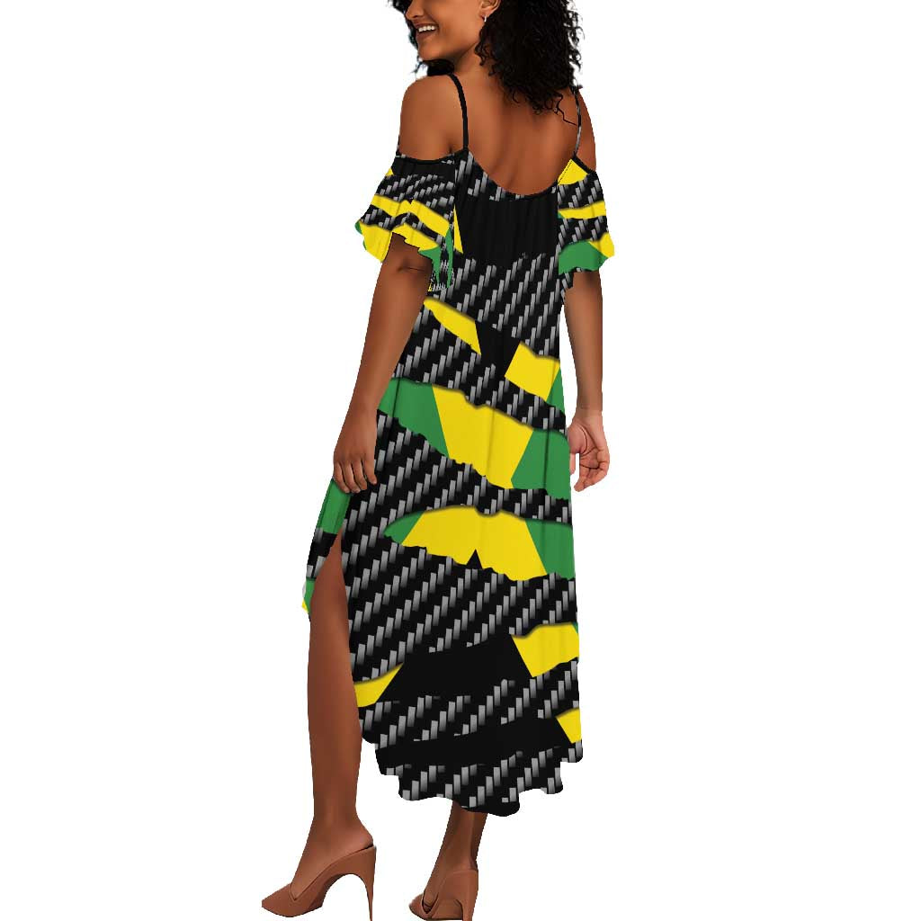 Black Jamaicans Jamaica Beast Summer Maxi Dress Ripped Flag Graphic LT19