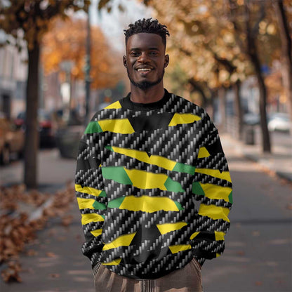 Black Jamaicans Jamaica Beast Sweatshirt Ripped Flag Graphic - African Pride