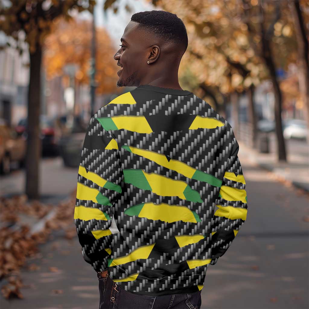 Black Jamaicans Jamaica Beast Sweatshirt Ripped Flag Graphic - African Pride
