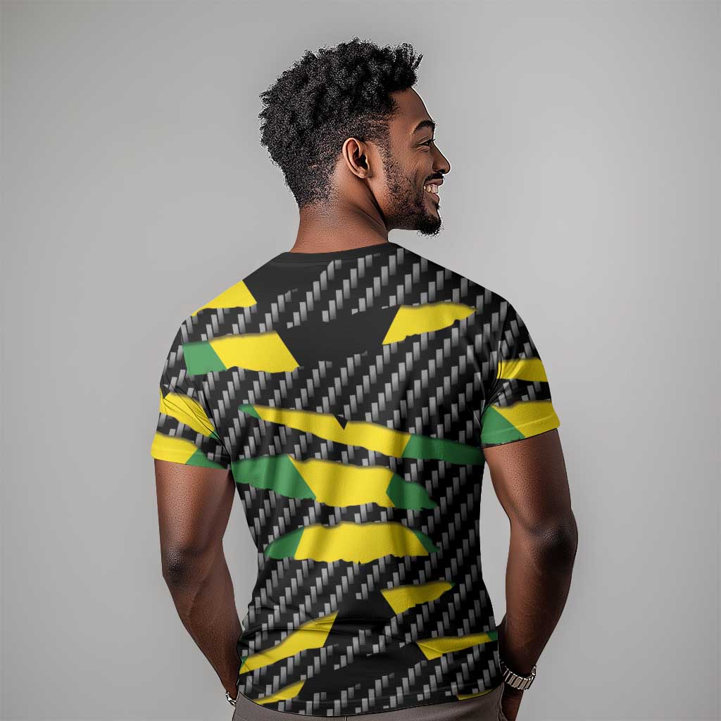 Black Jamaicans Jamaica Beast T shirt Ripped Flag Graphic LT19