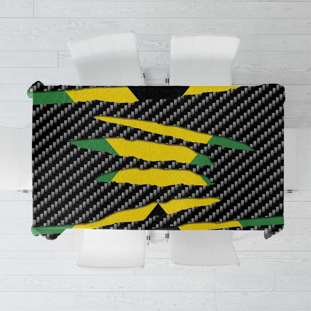 Black Jamaicans Jamaica Beast Tablecloth Ripped Flag Graphic - African Pride