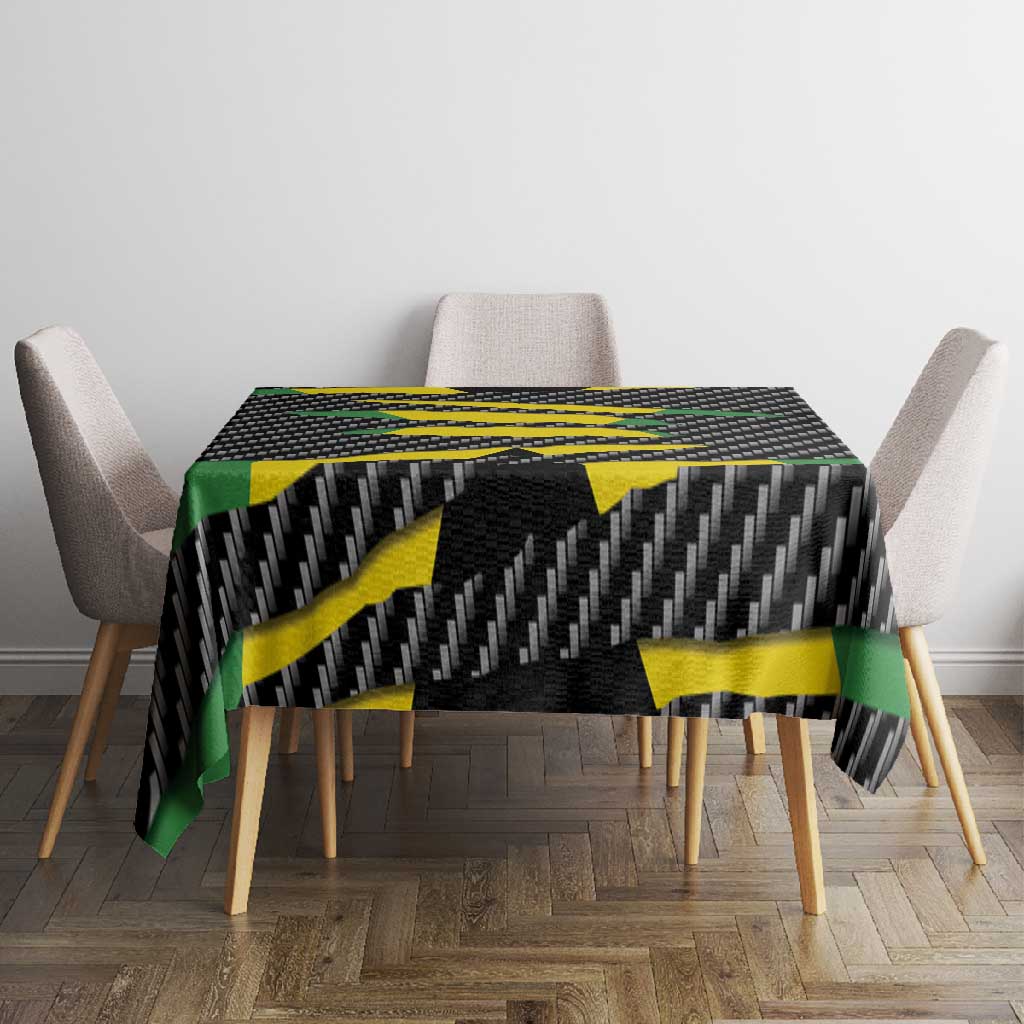 Black Jamaicans Jamaica Beast Tablecloth Ripped Flag Graphic - African Pride