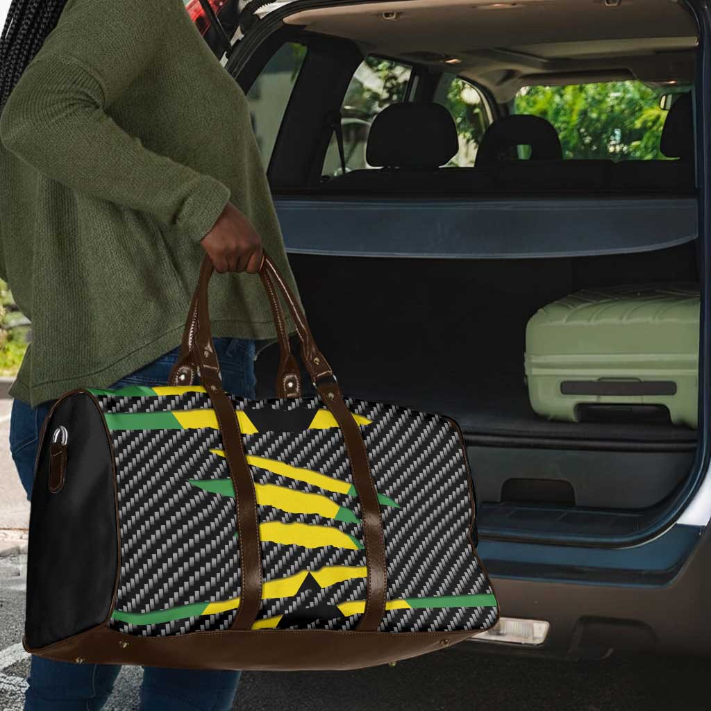 Black Jamaicans Jamaica Beast Travel Bag Ripped Flag Graphic