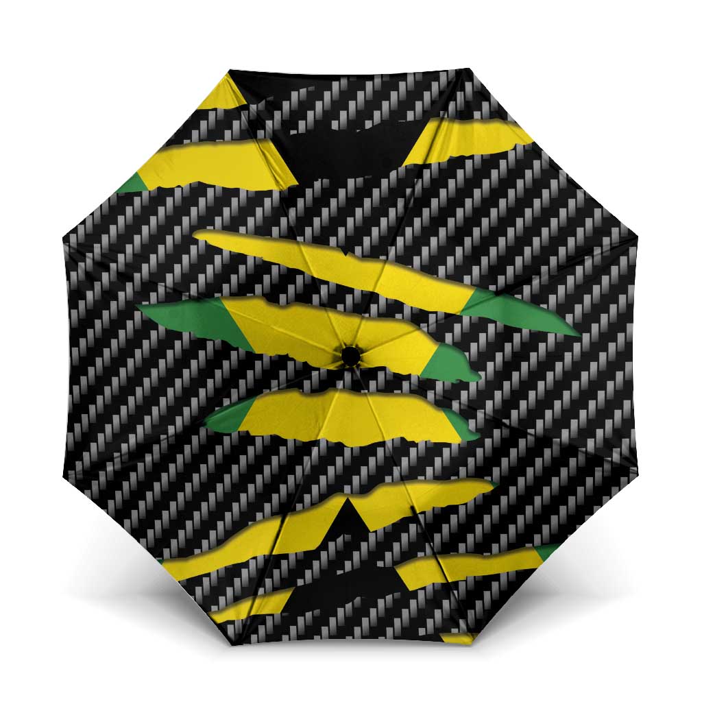 Black Jamaicans Jamaica Beast Umbrella Ripped Flag Graphic