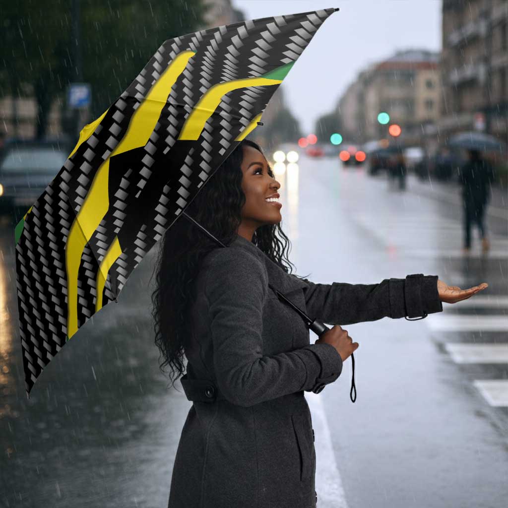 Black Jamaicans Jamaica Beast Umbrella Ripped Flag Graphic
