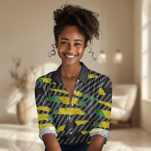 Black Jamaicans Jamaica Beast Women Casual Shirt Ripped Flag Graphic - African Pride