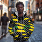 Black Jamaicans Jamaica Beast Zip Hoodie Ripped Flag Graphic - African Pride