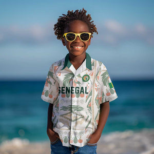 Custom World Football 2026 Senegal Kid Hawaiian Shirt Lions of Teranga Spirit