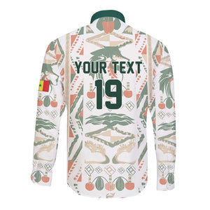 Custom World Football 2026 Senegal Long Sleeve Button Shirt Lions of Teranga Spirit