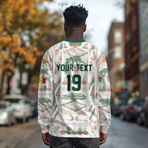 Custom World Football 2026 Senegal Long Sleeve Shirt Lions of Teranga Spirit