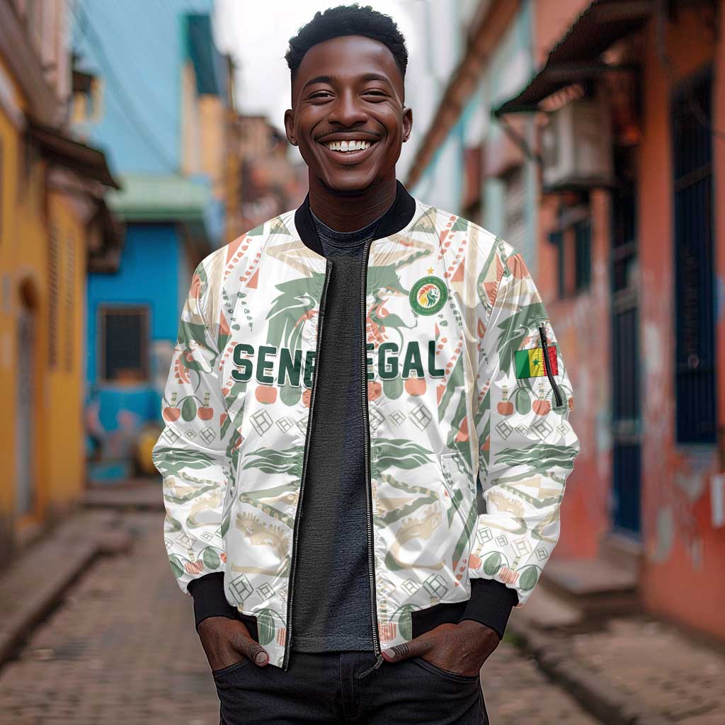 Custom World Football 2026 Senegal Sleeve Zip Bomber Jacket Lions of Teranga Spirit