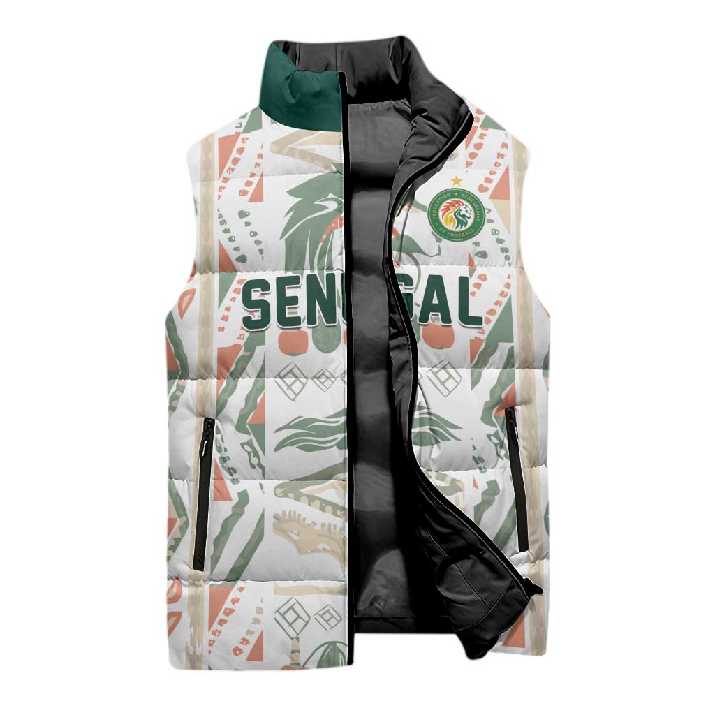 Custom World Football 2026 Senegal Sleeveless Puffer Jacket Lions of Teranga Spirit