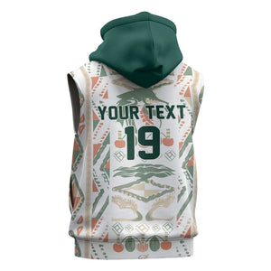 Custom World Football 2026 Senegal Sleeveless Zip Hoodie Lions of Teranga Spirit