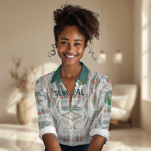 Custom World Football 2026 Senegal Women Casual Shirt Lions of Teranga Spirit
