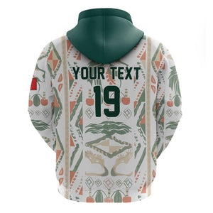 Custom World Football 2026 Senegal Zip Hoodie Lions of Teranga Spirit