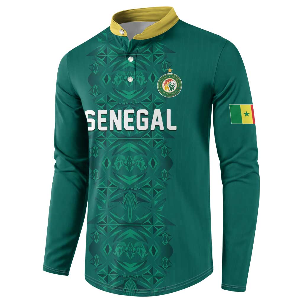 Custom World Football 2026 Senegal Button Sweatshirt Pride of the African Lions