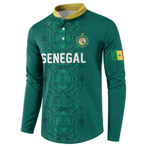Custom World Football 2026 Senegal Button Sweatshirt Pride of the African Lions